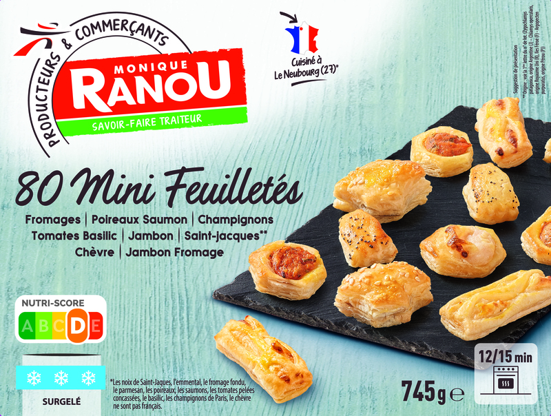 MINI FEUILLETÉS X80 SURGELÉS Monique Ranou