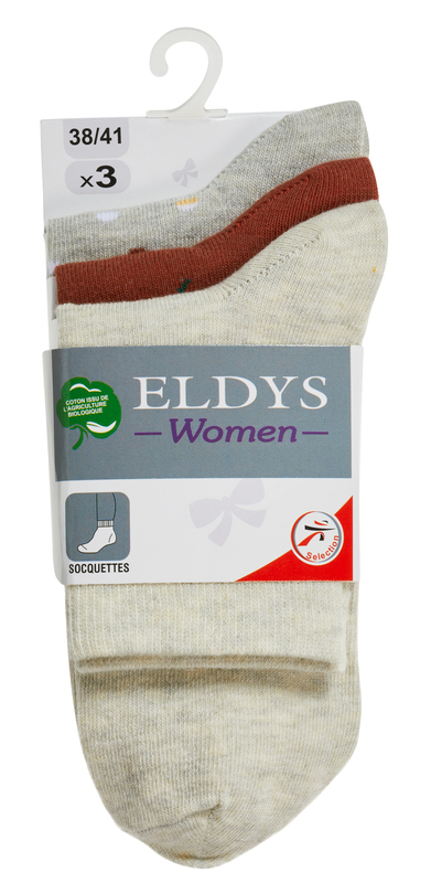 LE LOT DE 3 PAIRES DE SOCQUETTES FANTAISIE BIO ...