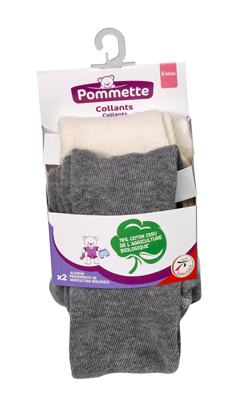 LE LOT DE 2 COLLANTS BÉBÉ BIO POMMETTE
