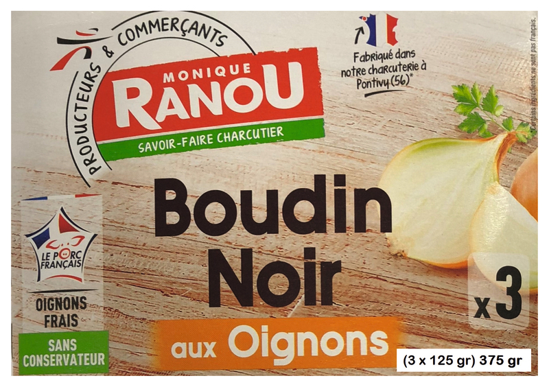 monique ranou BOUDIN NOIR AUX OIGNONS monique ranou code EAN 3250392985981 