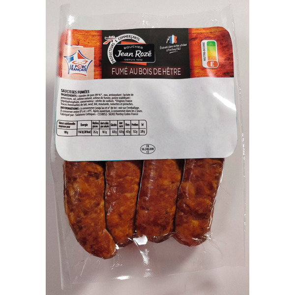 8 SAUCISSES FUMÉES 
