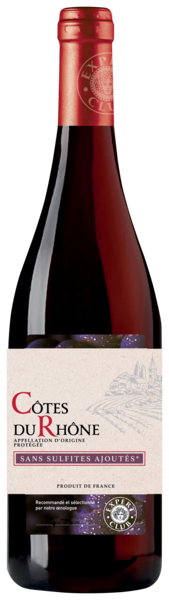 EXPERT CLUB SANS SULFITES AOP CÔTES DU RHÔNE ROUGE
 code EAN 3250393007644 