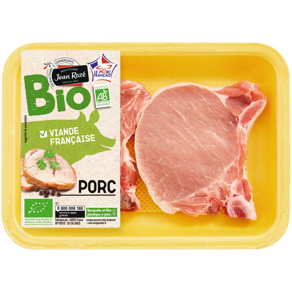 2 CÔTES DE PORC BIO A GRILLER 
