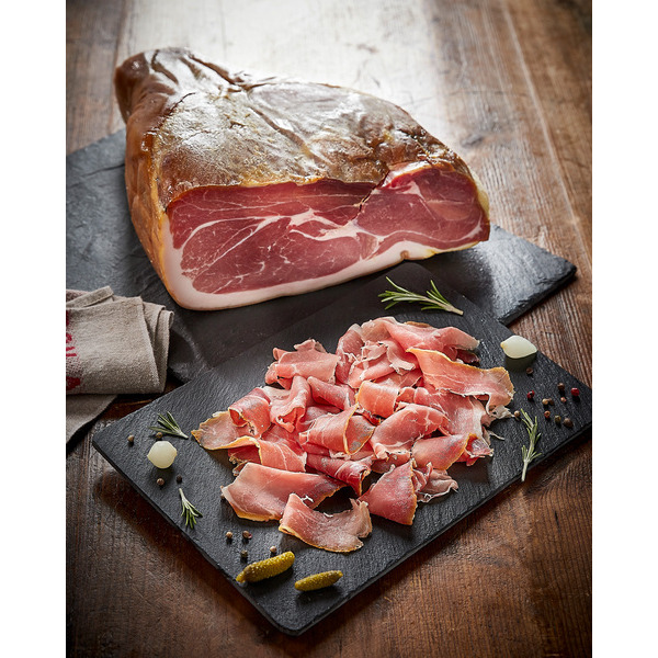 PRODUCTEURS ET COMMERÇANTS JAMBON SEC D'AUVERGNE IGP 9 MOIS 
ONNO code EAN 3250393180026 
