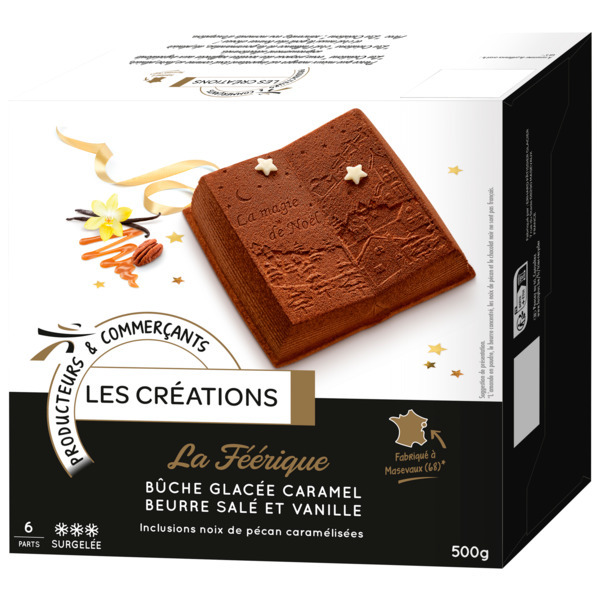 La féérique, bûche glacée caramel beurre salé e...