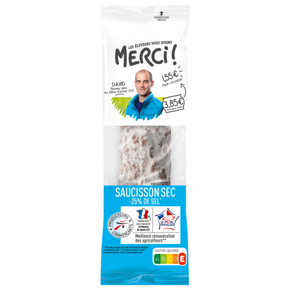 SAUCISSON SEC TAUX DE SEL RÉDUIT 
