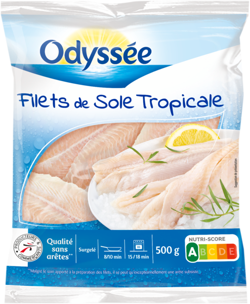 FILETS DE SOLE TROPICALE SURGELÉS 
