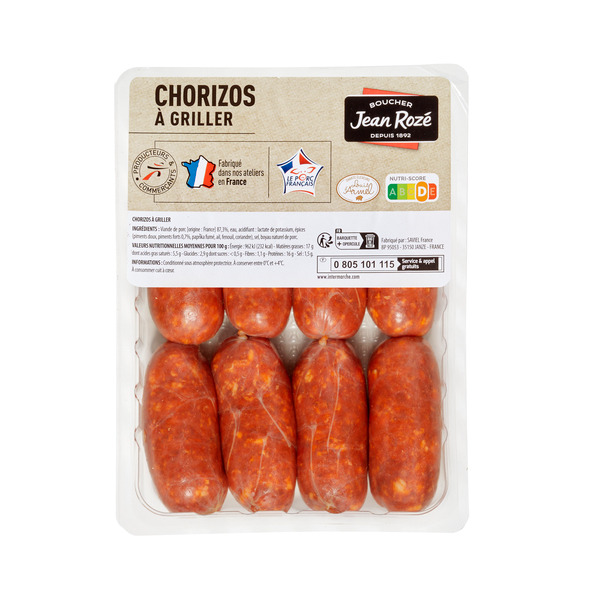 8 CHORIZO À GRILLER 
