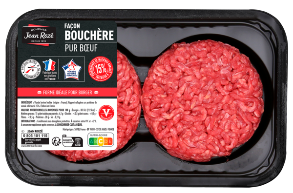 VIANDE BOVINE : 4 HACHÉS RONDS FAÇON BOUCHÈRE 1...