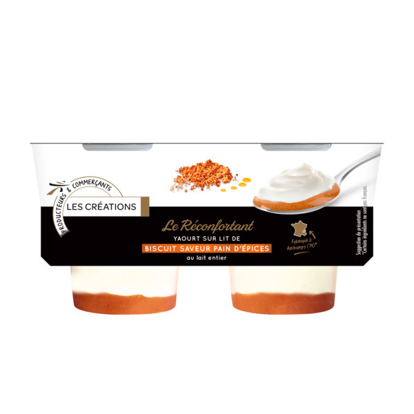 YAOURT SUR LIT DE BISCUIT SAVEUR PAIN D'ÉPICES

