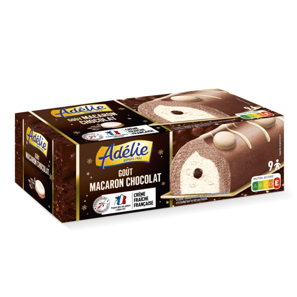 BÛCHE GLACÉE FAÇON MACARON CHOCOLAT
