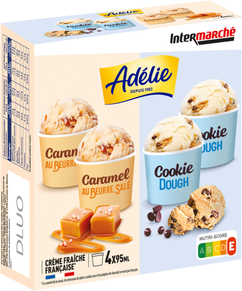 MINI POT GLACÉ CARAMEL AU BEURRE SALÉ ET COOKIE...