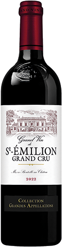  AOP SAINT-ÉMILION GRAND CRU ROUGE “GRAND VIN DE ST-ÉMILION” 2022 code EAN 3251091702909 