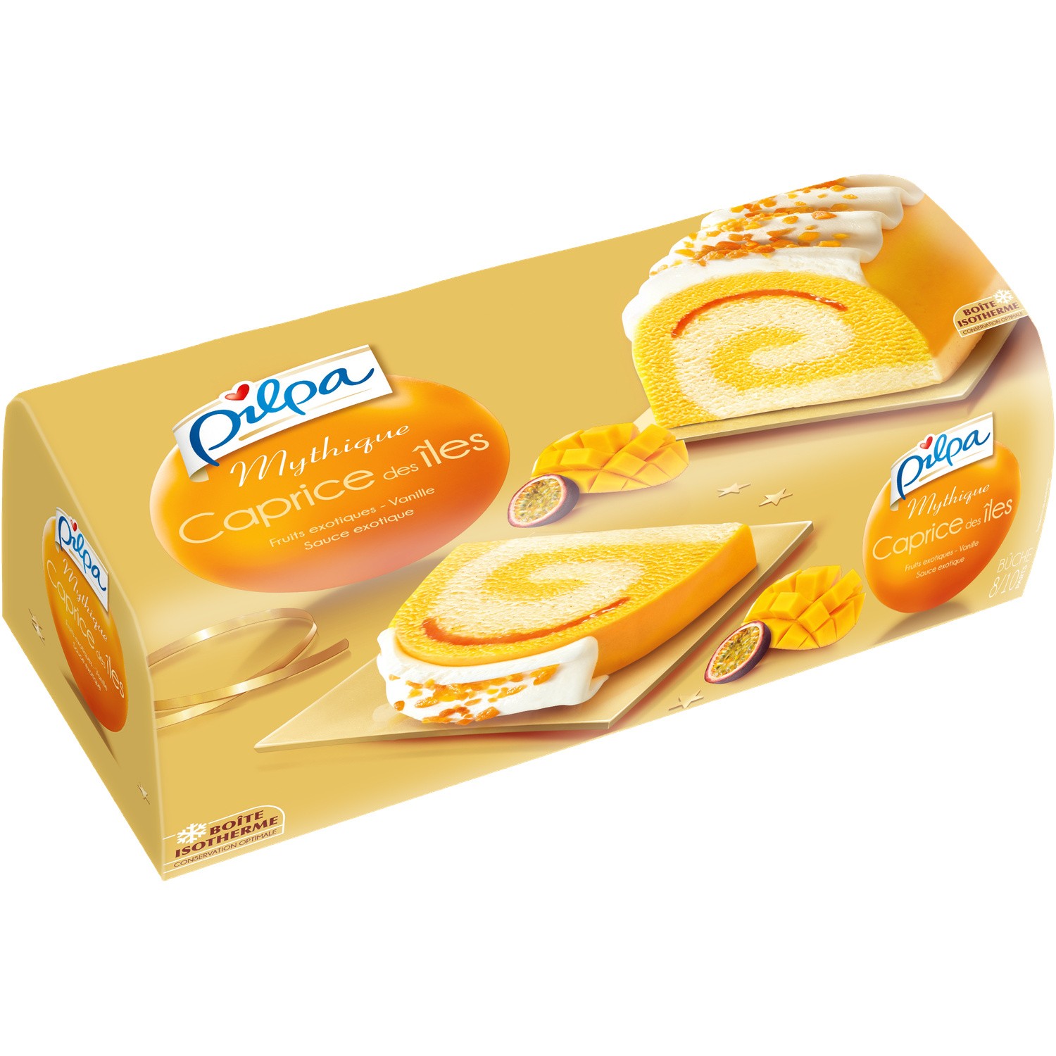 PILPA DESSERT Dessert glacé bûche fruits exotiques vanille PILPA code EAN 3251514007000 