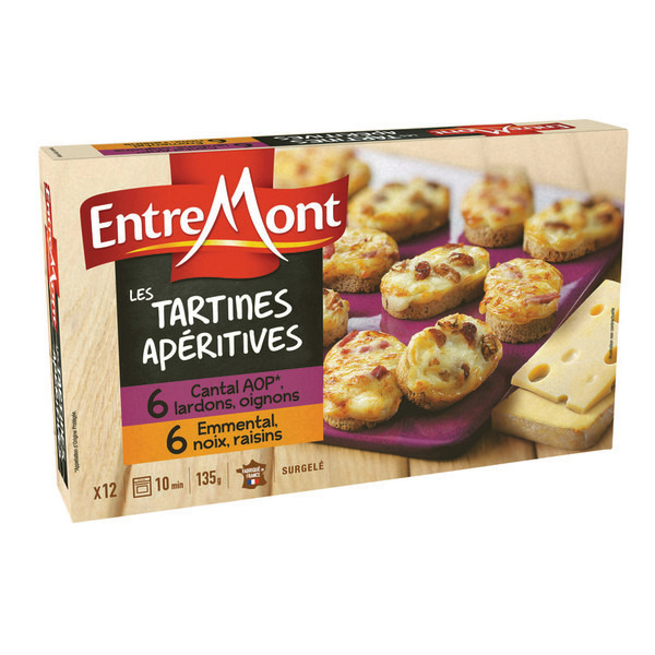 Tartines apéritives surgelées