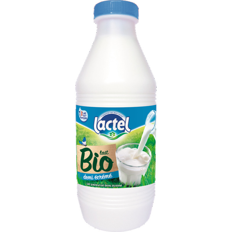 LAIT PASTEURISÉ BIO DEMI ÉCRÉMÉ Lactel
