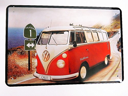 Plaque Métal Combi VolksWagen - 30 x20 cm vintage