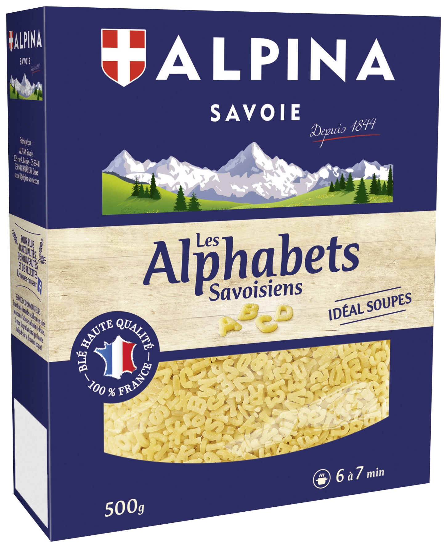 Pâtes alphabets savoisiens Alpina Savoie