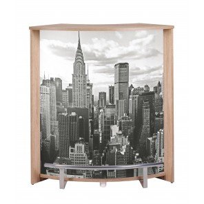 Simmob - Meuble Comptoir de Bar Chêne Naturel -...