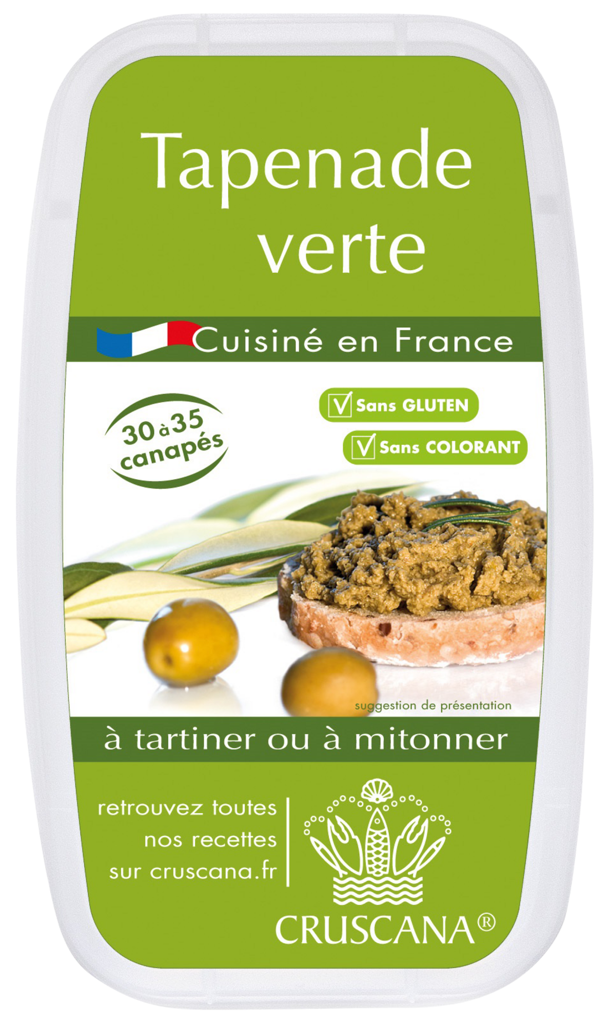 CRUSCANA Tapenade verte code EAN 3253331501020 