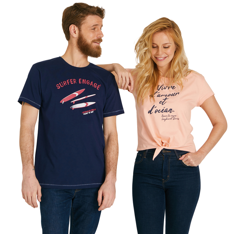 TEE-SHIRT SURFRIDER ADULTE EN COTON ISSU DE L'A...
