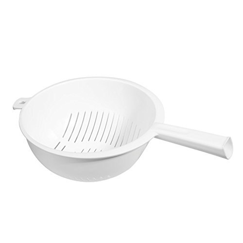 177495 passoire avec manche polypropylène blanc...