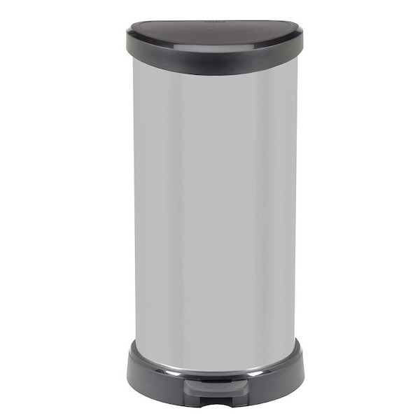 Poubelle à pédale 40L grise