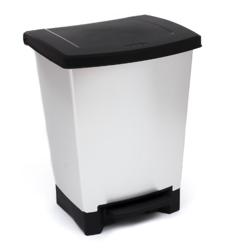 Poubelle a pedale 25 l metal aspect 2 compartim...