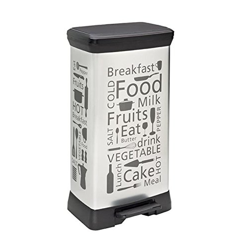 Poubelle a pedale motif Kitchen Cuisine 50 L ar...