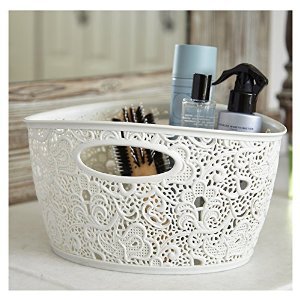 Panier de rangement effet dentelle 7l