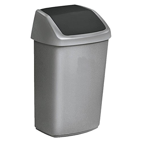 167910 swing poubelle 10 l polypropylène argent...