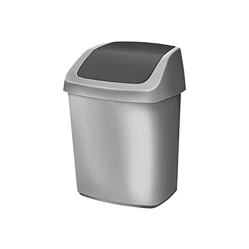 229421 swing poubelle plastique noir/gris 24,6 ...