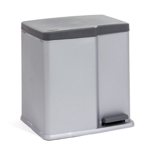 Curver 175824 poubelle de tri 2 compartiments plastique argent/anthracite 30 x 40,5 x 42 cm 15/7 l code EAN 3253924070063 