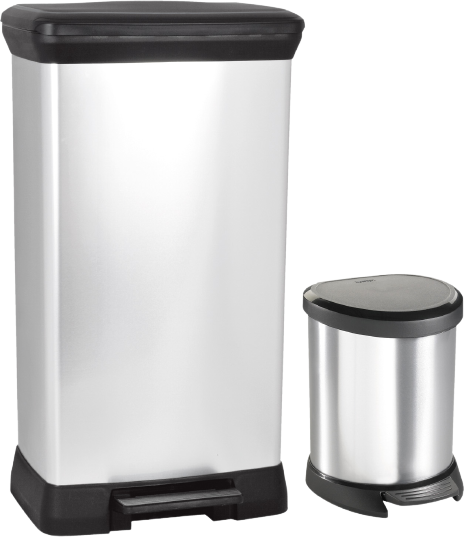  LOT DE 2 POUBELLES A PEDALE CURVER code EAN 3253924852119 