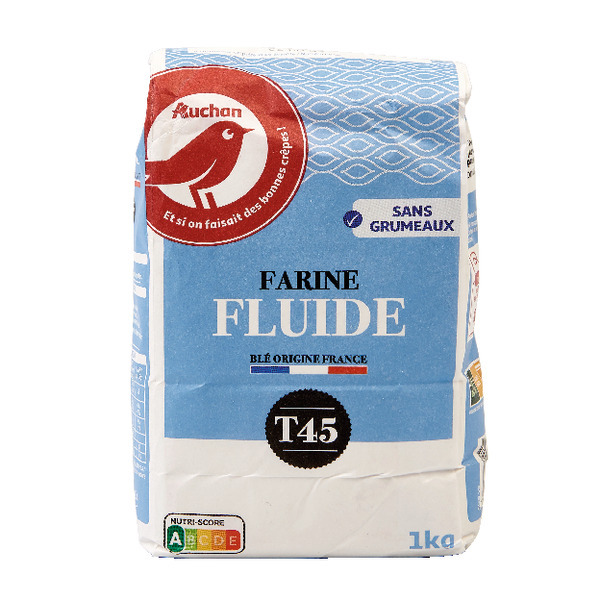  Farine De Blé Fluide Auchan  code EAN 3254560015517 