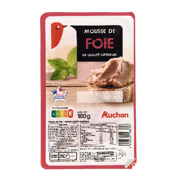  Mousse De Foie De Porc Auchan code EAN 3254560198456 