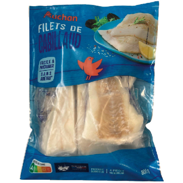  Filets De Cabillaud Surgelés Auchan code EAN 3254560237315 