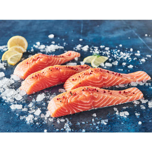  4 Pavés De Saumon Atlantique Filière Auchan "Cultivons Le Bon"  code EAN 3254560390911 