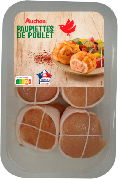  4 Paupiettes De Poulet Auchan code EAN 3254563917504 