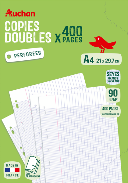 Lot De 400 Copies Doubles Auchan
