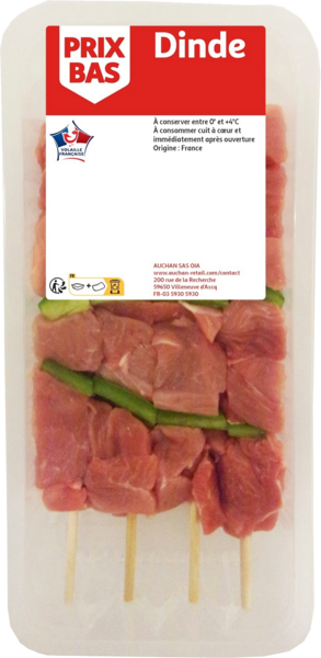  4 Brochettes De Dinde code EAN 3254568046070 