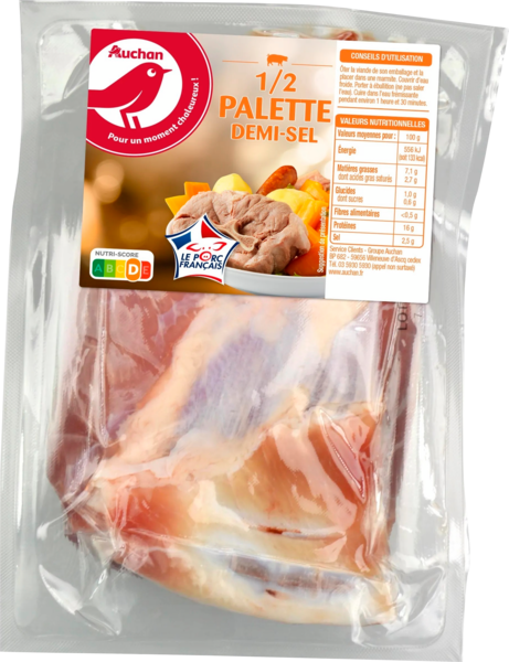 AUCHAN Demi-Palette Demi-Sel Auchan code EAN 3254568635045 
