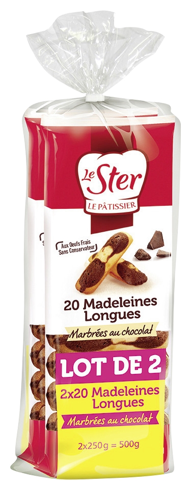 Madeleines longues marbrées au chocolat Le Ster le pâtissier 3255290252050 Le Ster le pâtissier Madeleines longues marbrées au chocolat Le Ster le pâtissier 3255290252050 Le Ster le pâtissier