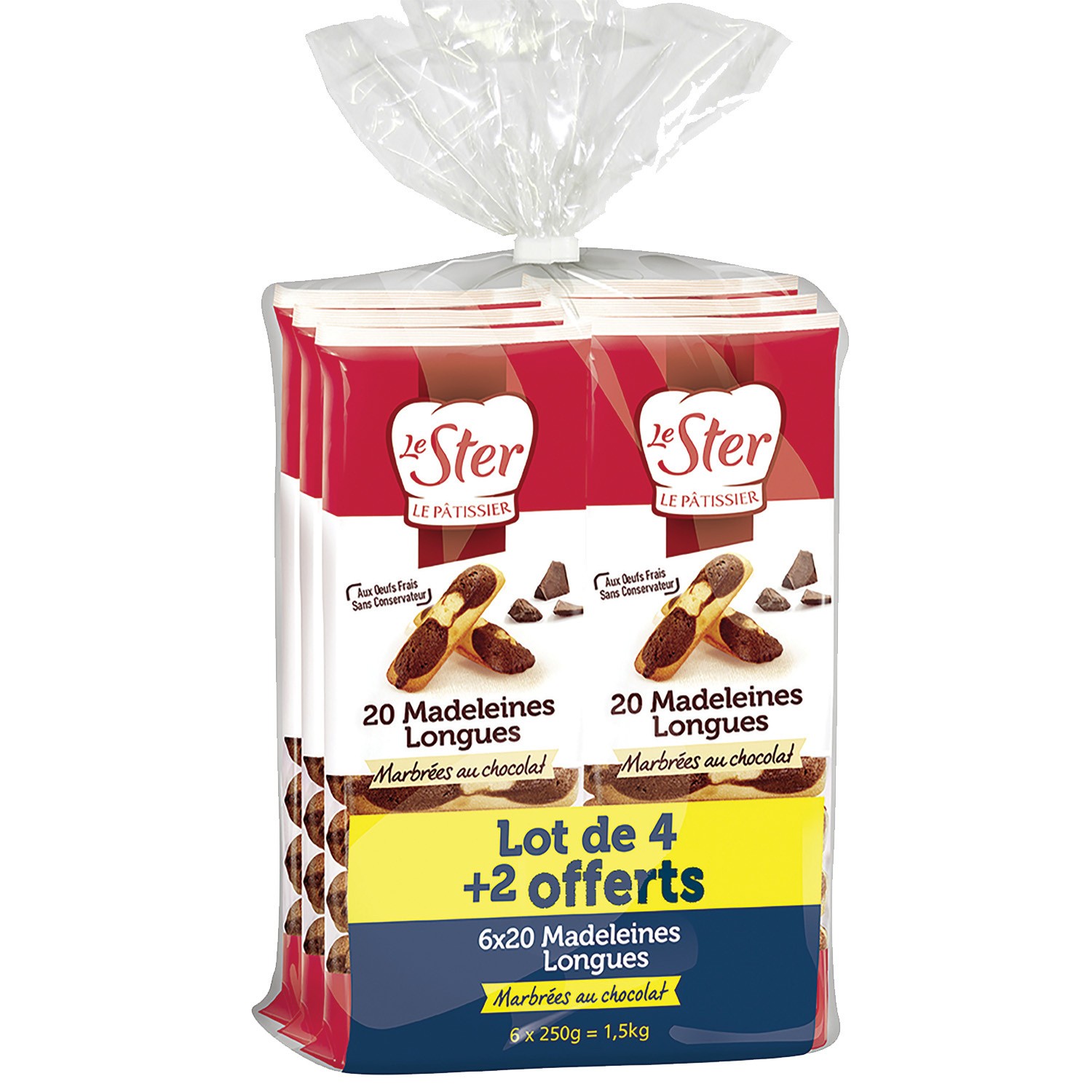 Madeleine longue marbrées au chocolat LE STER LE PATISSIER 3255290252609 LE STER Madeleine longue marbrées au chocolat LE STER LE PATISSIER 3255290252609 LE STER