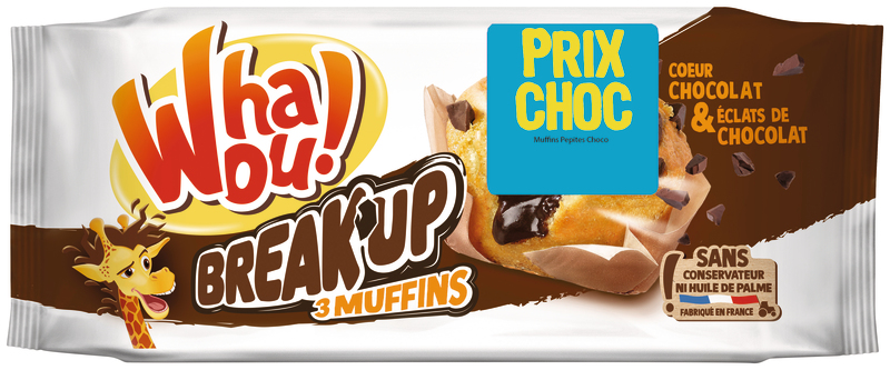 MUFFINS BREAK UP PÉPITES COEUR COULANT Whaou!