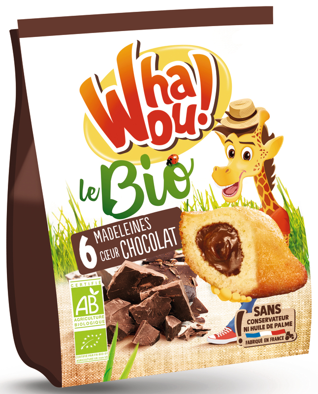 LE BIO 6 MADELEINES COEUR CHOCOLAT Whaou!