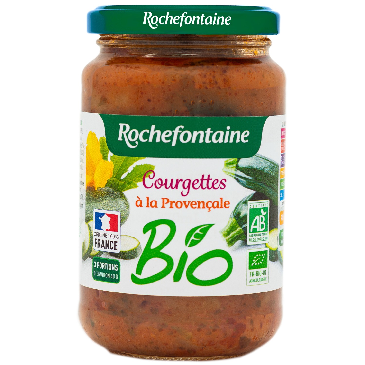 Courgettes à la provençale Bio ROCHEFONTAINE
