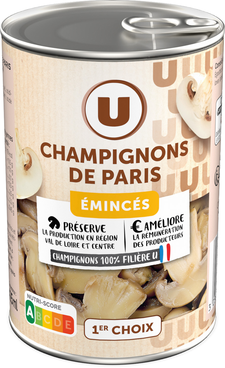  CHAMPIGNONS DE PARIS EMINCES U code EAN 3256222115528 