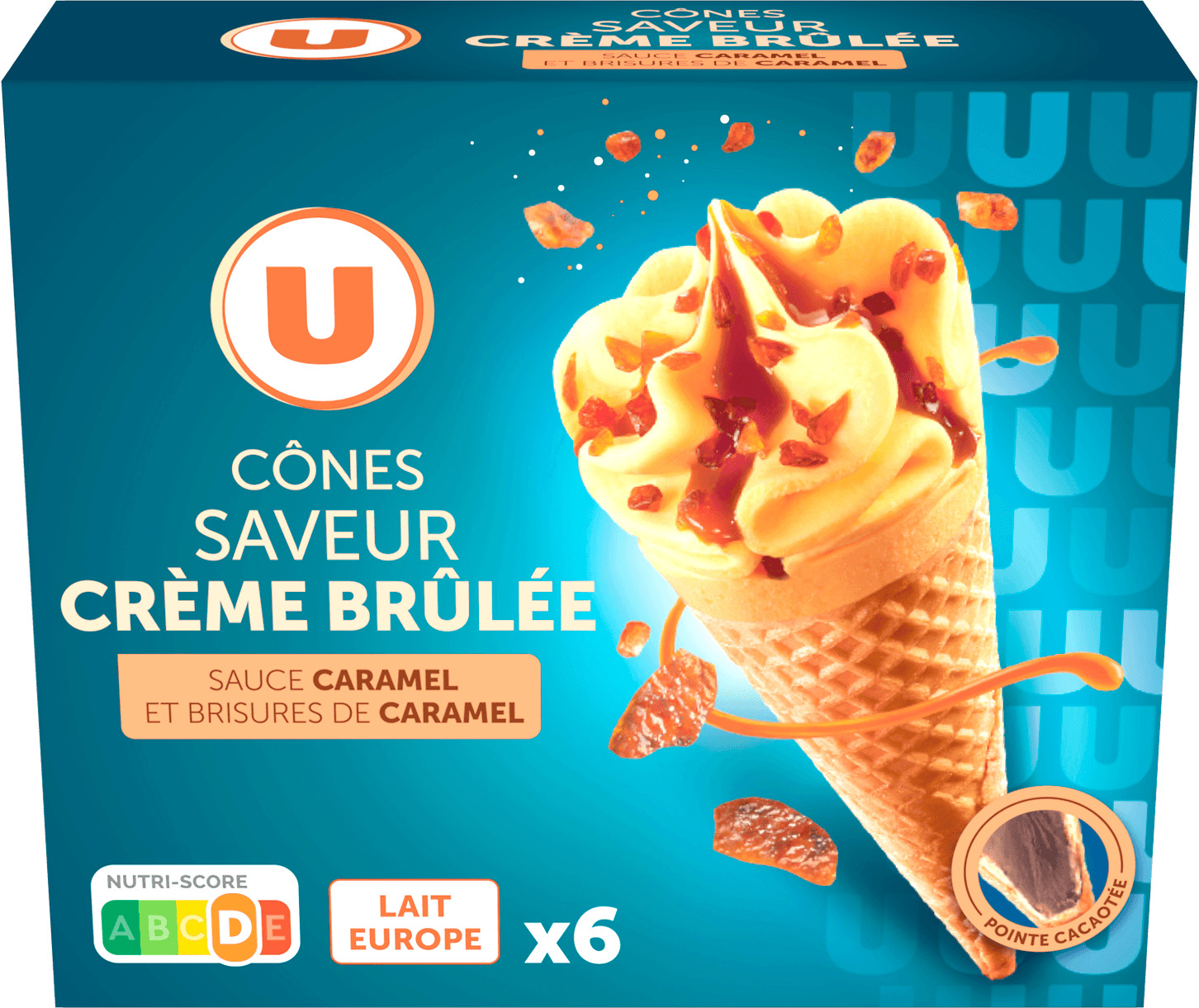  CONES GLACES U code EAN 3256222234670 