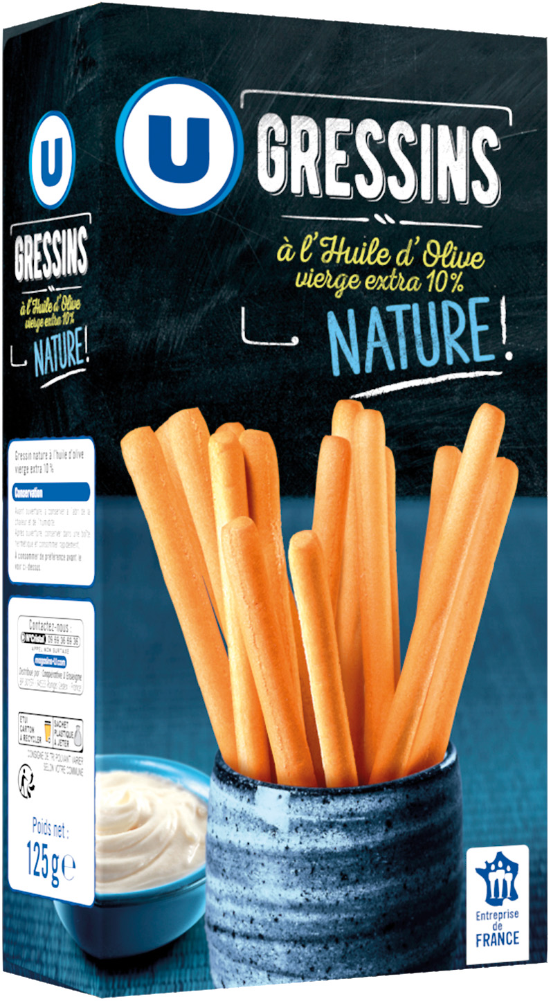  GRESSINS A L'HUILE D'OLIVE U code EAN 3256222642413 